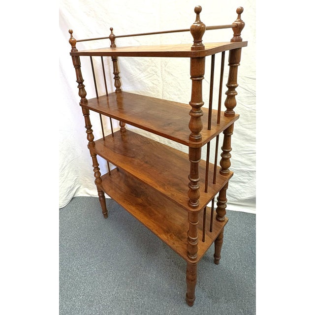 Early 1900's Victorian Étagère With Turned Legs and Four Fixed Shelves For Sale - Image 11 of 18