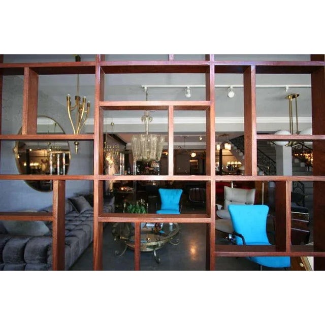 Adesso Imports Mid-Century Modern Geometric Room Divider For Sale - Image 4 of 8