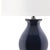 A classic double gourd ceramic base gets a fashion update with faceted detailing in the navy blue table lamp. This...