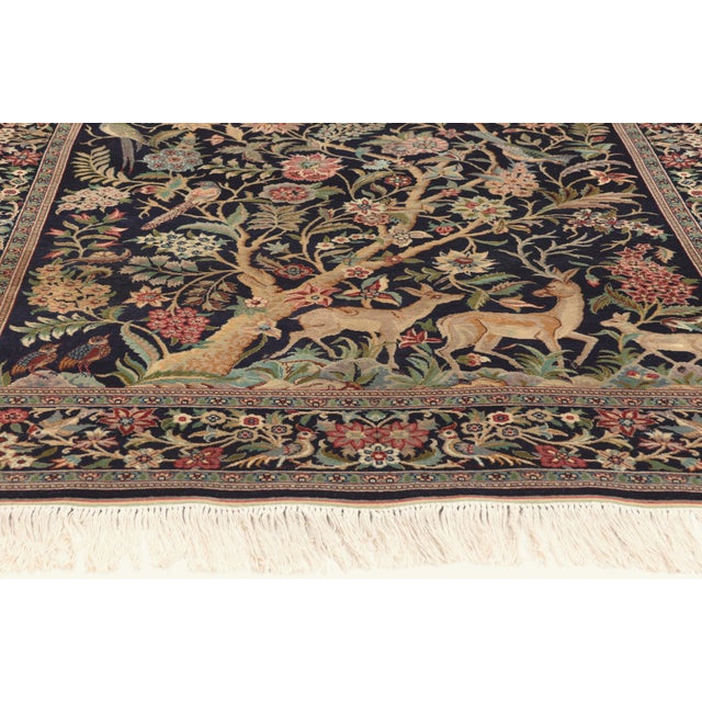 Vintage Persian Tabriz Rug, 04'07 X 06'11 For Sale - Image 4 of 11
