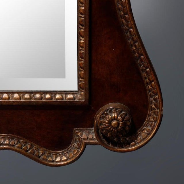 Federal Style Parcel Gilt Mahogany Wall Mirror C. 20th Measures - 50"h x 29"w x 2"d