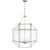 Suzanne Kasler By Visual Comfort Studio Morrison 4-Light Pendant with Clear Glass Shade in Brushed Nickel For Sale