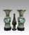 Chinese Jingfa Blue & Gold 'Dragon Back' Cloisonne Beaker Form Vases With Auspicious Cranes & Lotus - A Pair on Wood Stands For Sale - Image 11 of 12