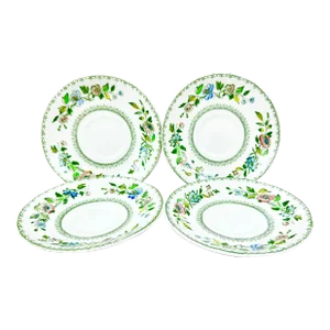 Vintage Crown Staffordshire Floral Saucers- Set of 4