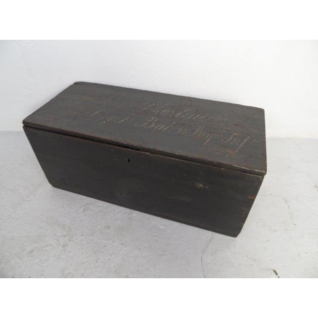 Antique Chest with Inscription, 1890s, in Very Good conditions. Designed 1890 to 1919