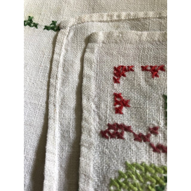Antique French Linen Tablecloth For Sale In Miami - Image 6 of 8