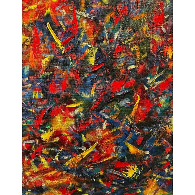 Jon Atac, Expression 2, 1989, Large Oil on Canvas For Sale - Image 3 of 14