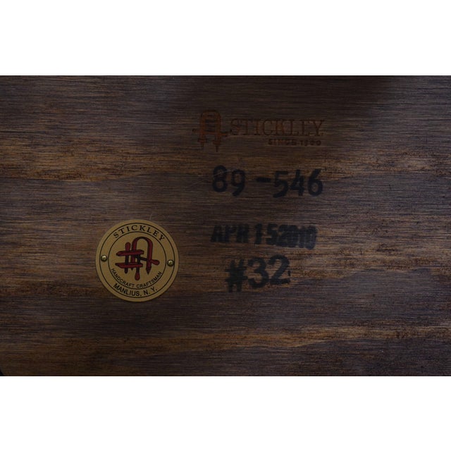 Stickley Mission Oak Hexagon Tile Top Table Tabouret For Sale - Image 11 of 11