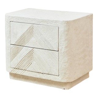 Post Modern White Vintage Nightstand For Sale