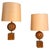 Red Travertine and Brass Lamps from Philippe Barbier, 1970s, Set of 2 For Sale - Image 13 of 13