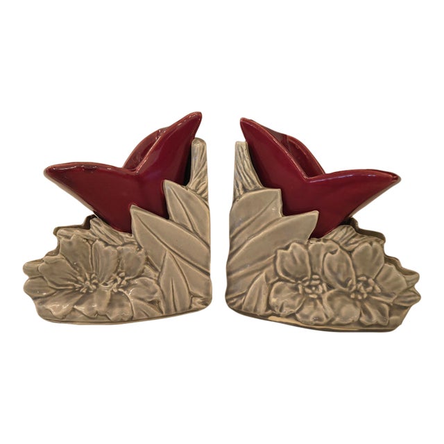 McCoy Art Deco Bookends Vases - A Pair, 1930s -40's For Sale