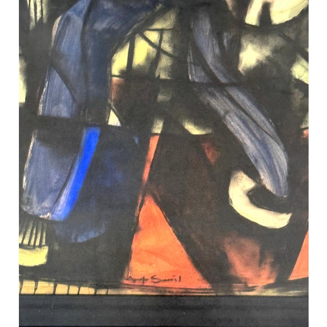 Amp Smit Dutch Modernist Figurative Allegory, Mixed Media on Paper, 1980s For Sale - Image 9 of 14