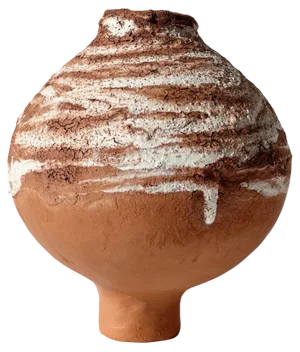 No 17 Terracotta Moon Jar by Elena Vasilantonaki