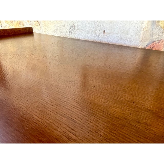 Mid-Century Oak Bookcase with Sliding Glass Doors, 1960s For Sale - Image 4 of 18