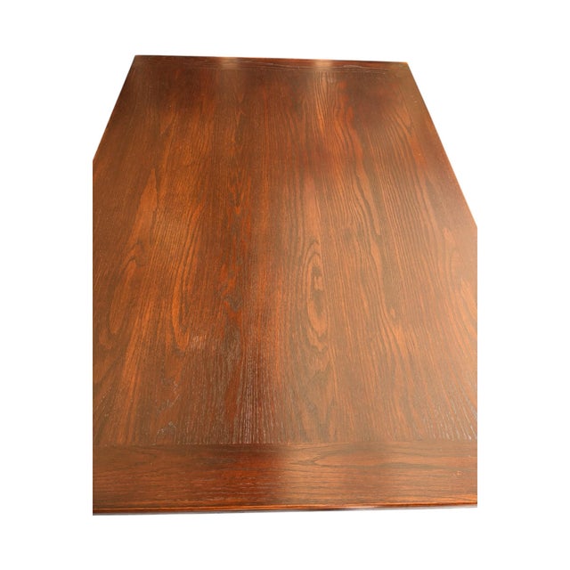1930s Draw Leaf Table, Solid Wood, Beautiful Mahogany For Sale In Houston - Image 6 of 9