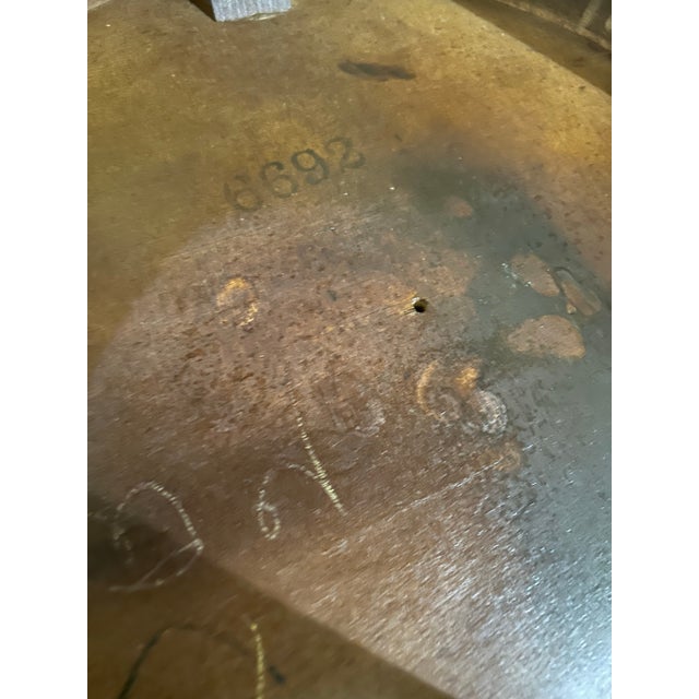 Vintage, Mahogany, Round End/Side Table, With Shelf, and Inlaid Wood Design, Federal Style, 1950’s For Sale - Image 10 of 11