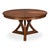 Warm oak and an open X-shaped base give the broad circular form an architectural presence. Four angled legs converge at a...