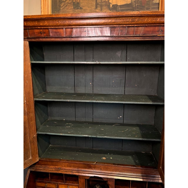 18th-Century Georgian Oak Bureau Bookcase For Sale - Image 13 of 13