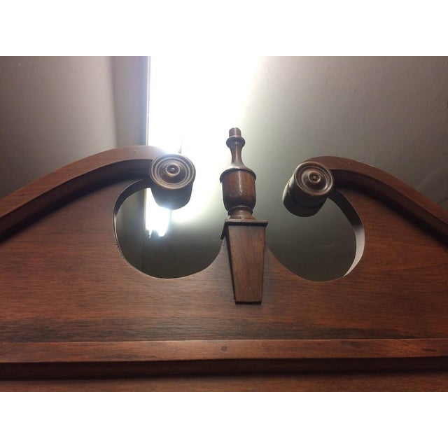 1970s Vintage Corner Cabinet, Cherry Cabinet For Sale - Image 5 of 11
