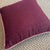 Contemporary Contemporary Linen Pillow in Eggplant Purple With Pink Trim For Sale - Image 3 of 7