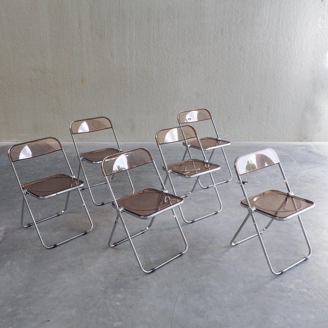 Plia Folding Chairs by Giancarlo Piretti for Anonima Castelli, 1990s, Set of 6 For Sale - Image 10 of 18