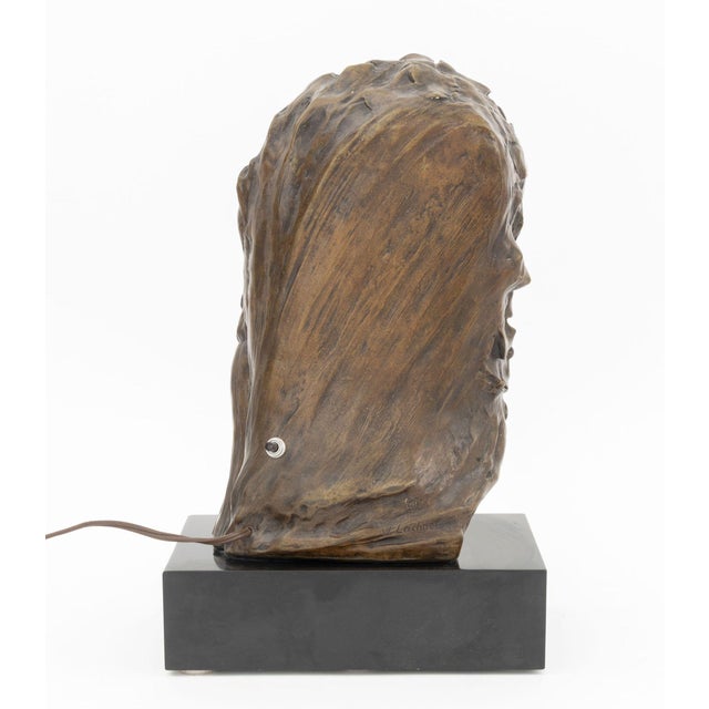 Metal W. Lachner Jugendstil Patinated Bronze Table Clock For Sale - Image 7 of 9