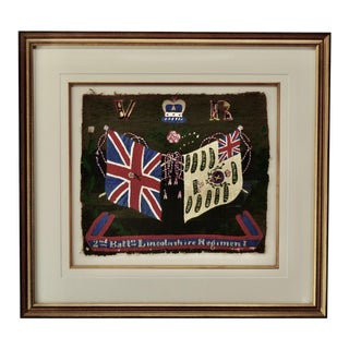 1910s Antique 2nd Lincolnshire Regiment Woolie Textile Art, Militaria For Sale