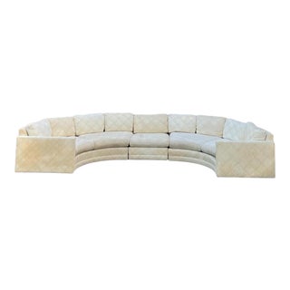 1970s Curved Milo Baughman Circular Sectional Sofa For Sale