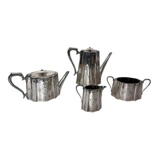 Mid 19th Century Martin Hall & Co. English Silver-Plated Tea and Coffee Service For Sale