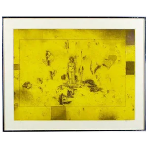 Signed Figural Abstract Aquatint Colored Etching