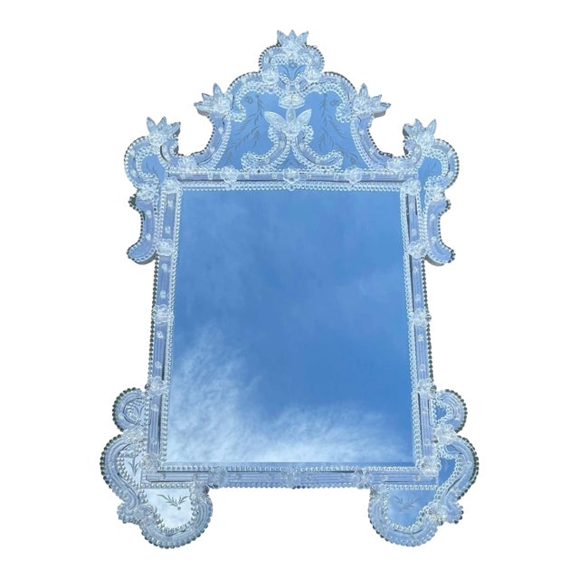 Vintage Venetian Mirror in the Style of Murano For Sale
