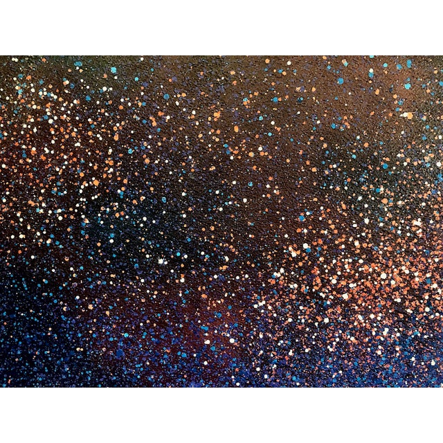 Abstract A Signed Mid-Century Glistening Abstract Painting of the Cosmos, by Lemmy For Sale - Image 3 of 7
