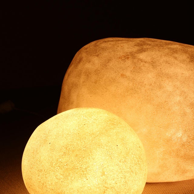 Moon Rock Dora Lamps by André Cazenave for Atelier A Paris, France, 1969, Set of 2 For Sale - Image 12 of 15