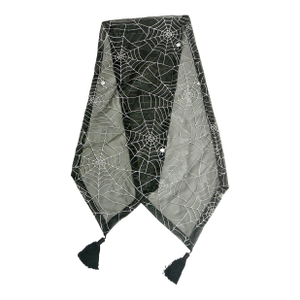 1980s Vintage Boho Chic Americana Halloween Spider Web Runner