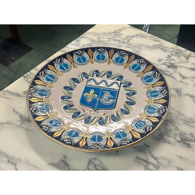 1980s Enamel Plate from Longwy, 1980 For Sale - Image 5 of 7