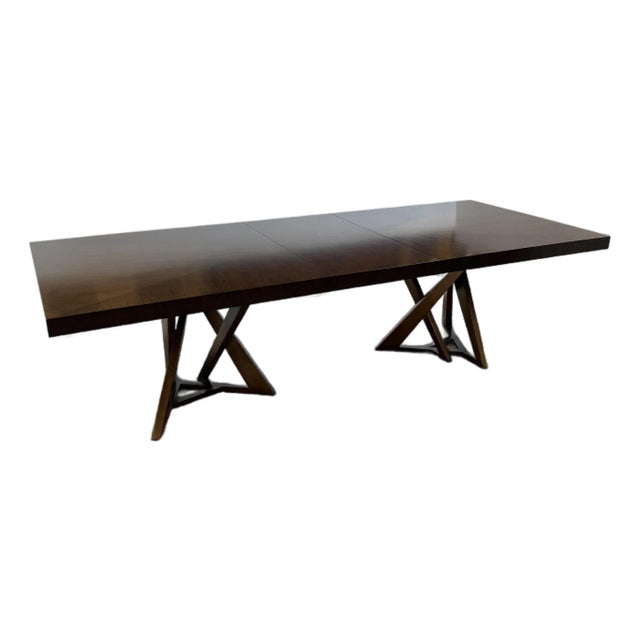 Lexington Home Zavala Loggia Rectangular Double Pedestal Extension Table For Sale