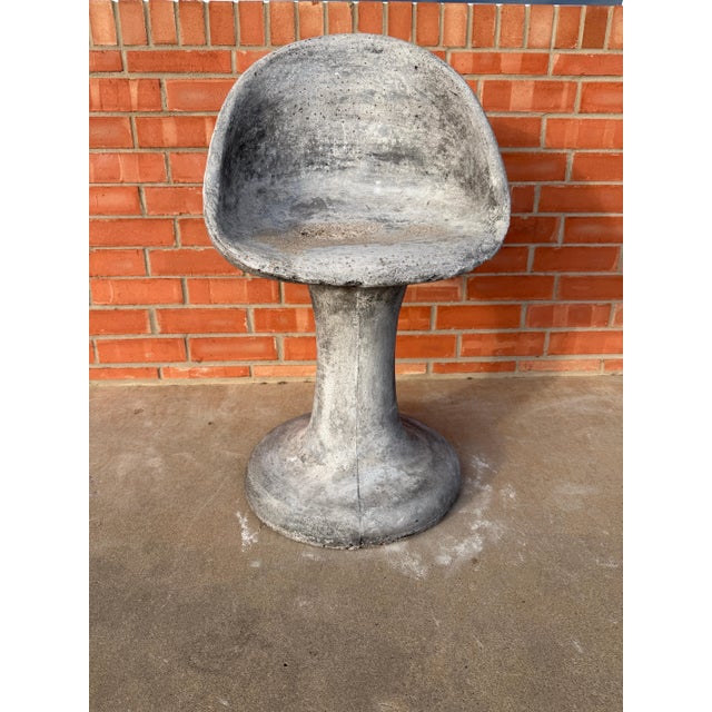 Mid-Century Modern Mid 20th Century Willy Guhl Style Sculptural Concrete Garden Chair For Sale - Image 3 of 9