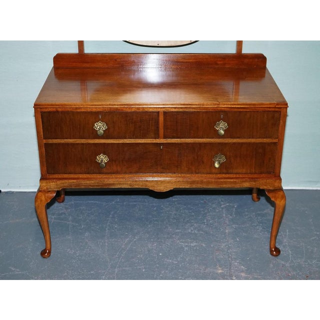 Art Deco Walnut Dressing Table, 1930s For Sale - Image 3 of 18