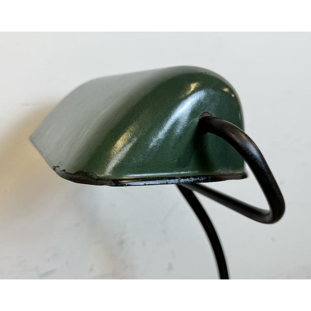 1930s Green Enamel Bank Lamp from Bur, 1930s For Sale - Image 5 of 18