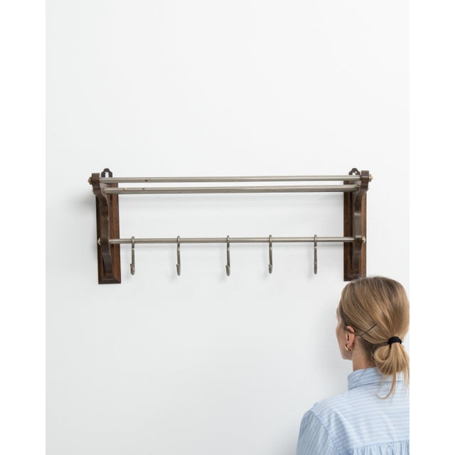 Mid 20th Century France Brown Wood Coat Rack For Sale - Image 14 of 15