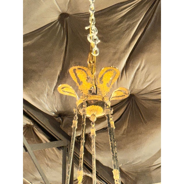 19th Century French Empire Bronze Chandelier For Sale - Image 4 of 8