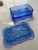 Vintage Cobalt Blue Glass Vanity Set Trinket Box Jewelry Box With Lids - Set of 2 For Sale - Image 15 of 16