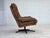 Brown Danish Swivel Armchair in Brown Corduroy, 1970s For Sale - Image 8 of 18