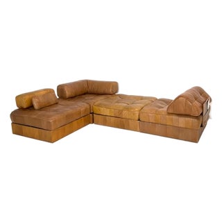 DS-88 Leather Living Room Sectional Patchwork Sofa from de Sede, Set of 4 For Sale