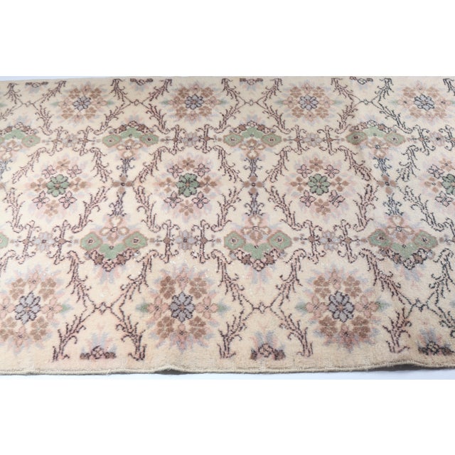 1980s Hand Knotted All Over Design Vintage Floor Rug For Sale - Image 9 of 12