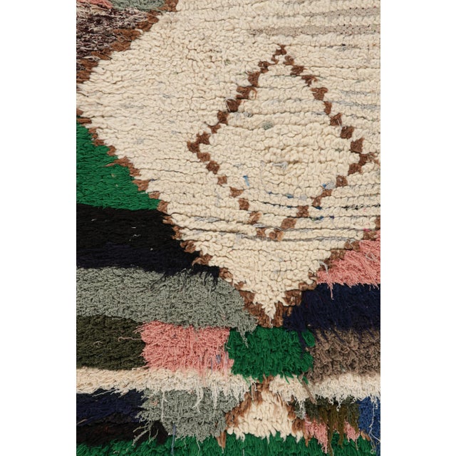 Moroccan Vintage Moroccan Runner Rug With Colorful Stripes and Medallions | Rug & Kilim For Sale - Image 3 of 7