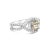Contemporary Smoky Quartz Diamond Engagement Ring 2.05cttw 14k White Gold, Size 7.5 For Sale - Image 3 of 3