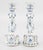 A rare pair of vintage Dutch Delft faience dragon candlesticks in cobalt blue and white, circa 1930. Marked "Delft" on...