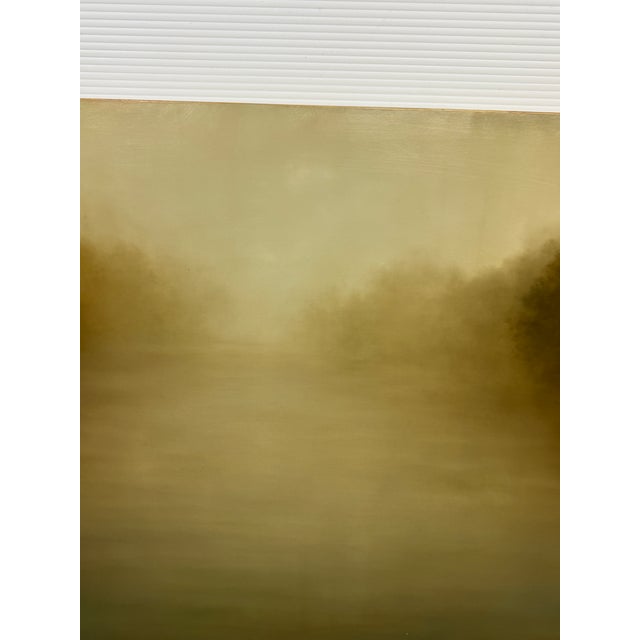 Aondrea Maynard Evening's Gold Oil on Wood Painting, Original For Sale - Image 9 of 12