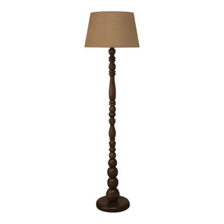 21st Century Walnut Floor Lamp For Sale